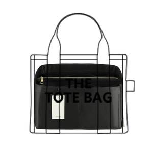 lot 41912 image: Purse Organizer Insert For Handbags, Purse Organizer With Zipper, Neverfull Organizer, Bag Organizer For Speedy Neverfull ONTHEGO Tote, Handbag and More (Silky Black, Large) - Retail $29