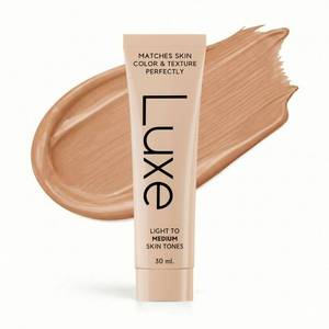 lot 41913 image: Luxe Research Color Changing Foundation Instantly Adapts to Your Skin Tone Buildable Light-to-Medium Coverage 12-Hour Wear Natural Dewy Finish - Retail $40