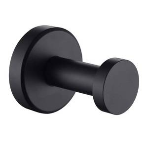 lot 41932 image: APLusee Matte Black Robe Towel Hook, 304 Stainless Steel Round Coat Hook for Home Storage, Wall Mount - Retail $10