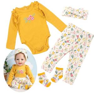 lot 41936 image: Reborn Baby Girl Dolls Clothes 24 Inches Outfits Accessories 4pcs for 22- 24 Reborn Dolls Baby Clothes Newborn - Retail $9