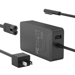 lot 41939 image: 65W Charger Compatible with Microsoft Surface Pro 11, 10, 9, 8, 7, 7, 6, 5, 4, 3, X, Power Adapter for Windows Surface Laptop 7654321, Go Tablet, Book 321, Support 44W, 36W, LED, 10FT - Retail $27