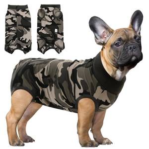 lot 41940 image: SAWMONG Recovery Suit for Dogs Female Male, Breathable Dog Onesie After Surgery Spay Neuter, Professional Dog Surgical Suit, Substitute Pet E-Collar Cone, Camouflage, X-Small - Retail $23