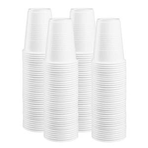 lot 43931 image: GUSTO 7 oz White Disposable Plastic Cups 500 Count Cold Beverage Cups for Parties, Office & Events Durable, Stackable (Formerly Comfy Package) - Retail $24