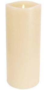 lot 43933 image: Luminara Grand Pillar Flameless LED Candle, Ivory 6.25 x 15, Battery Operated Real Wax wTimer, Moving Flame, Realistic Unscented Home Decor Safe - Retail $80