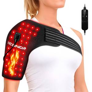 lot 43940 image: Viconor Red Light Therapy for Shoulder Pain Relief, Infrared Light Therapy for Body, Improve Joint Muscle, 660nm & 850nm Red Light Shoulder Wrap, Black1 - Retail $76