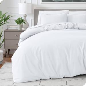 lot 43962 image: Bare Home Bedding Duvet Cover King Size - Premium 1800 Super Soft Collection - Lightweight, Cooling - Soft Breathable Bedding Duvet Cover (King, White) - Retail $43
