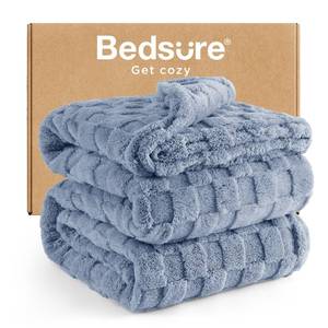 lot 43981 image: Bedsure GentleSoft Blankets Queen Size for Bed - Super Soft Cozy Blanket for Kids Girls, Large Fuzzy Fleece Throw for Bedroom Decor, Ashley Blue, 90x90 Inches - Retail $33