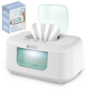 lot 48867 image: Jool Baby TinyBums Baby Wipe Warmer & Dispenser with LED Changing Light & OnOff Switch (Aqua) - Retail $30