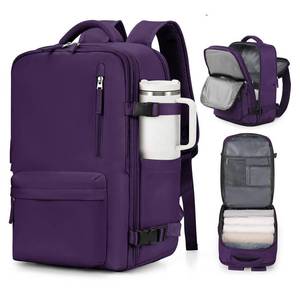 lot 48887 image: VGCUB Carry on Travel Backpack for Women Men Large Laptop Gym Work Frontier Airlines Personal Item Bag Business Airport Lightweight Backpack Flight Approved Mochilas de Viaje, Dark Purple - Retail $37