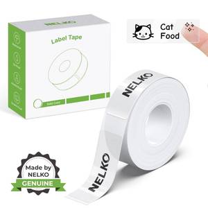 lot 29421 image: Nelko Genuine P21 Label Maker Tape, Adapted Label Print Paper, 14x40mm (0.55x1.57), Standard Laminated Office Labeling Tape Replacement, Multipurpose of Home, Office, 180 LabelsRoll, Transparent - Retail $8