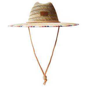 lot 29442 image: Roxy Womens Tomboy Woven Straw Hat  Wide Brim  Adjustable  Sun Protection  Beach  Vacation  Natural - Snow White Confiti Exc, MediumLarge - Retail $54