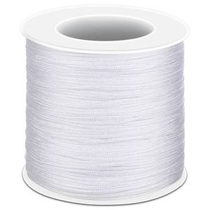 lot 32278 image: Anezus White Nylon String for Bracelets, 0.8mm Nylon Thread Braided Nylon Cord Wind Chime Outdoor Twine String for Beading, Necklaces, Blinds, DIY Craft, Jewelry Making - Retail $7