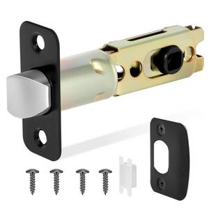 lot 32301 image: Aesytava Matte Black 1 Pack Door Lock Parts, Adjustable Door Latch Replacement, Door Lock Replacement Parts, Door Deadlatch Mechanism - Retail $13