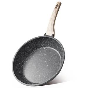 lot 44003 image: CAROTE Nonstick Frying Pan Skillet,Non Stick Granite Fry Pan Egg Pan Omelet Pans, Stone Cookware Chefs Pan, PFOA Free,Induction Compatible(Classic Granite, 8-Inch) - Retail $14