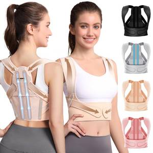 lot 44010 image: Fit Geno Posture Corrector for Women Adjustable Lightweight Upper Back Brace for Neck Shoulder & Upper Back Pain Relief - Improve Posture Correct Hunchback Slouching Kyphosis Invisible Under Clothes (ML Under Bust 32-45) - Retail $28