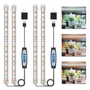 lot 44020 image: Kullsinss 16 Plant Grow Light Strips, 120 LEDs Grow Lights for Indoor Plants Full Spectrum with Upgrade Timer 61216 Hrs, 5 Dimmable Levels, 2 Pack Sunlike Grow Lamp for Hydroponics Succulent - Retail $20