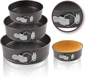 lot 44046 image: Yumatouch Springform Pan Set, 4 7 9 Nonstick Cheesecake Pan, Round Cake Pans, Leakproof Cake Tins with Removable Bottom, Springform Cake Pans Baking Pans - Retail $14