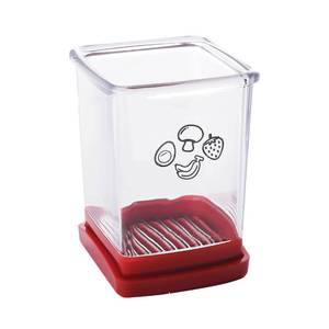 lot 44056 image: Fruit Cutter and Chopper Cup Slicer for Strawberry, Grape, Banana, Mushroom, Kitchen Gadget for Fruits and Vegetables, Compact Slicing Tool (1 Pack) - Retail $13