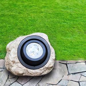 lot 44057 image: GOODFOEVER Rock Solar Spot Lights - Super Bright, Waterproof LED Landscape Lights for Pathway, Yard (Solid Color 1 Pack) - Retail $23