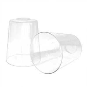 lot 44063 image: Anmire 2 Pack Clear Glass Shade, Modern Light Fixture Replacement Globe or Cover with 1-58-Inch Fitter for Chandelier Wall Sconce Pendant Light, G0026 - Retail $36