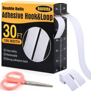 lot 44072 image: Navona 30Ft x 1 Inch Hook and Loop Strips with Adhesive 2 Rolls Heavy Duty Hook and Loop Tape with Backing for Home, Office, School, and Crafting Projects, White - Retail $10