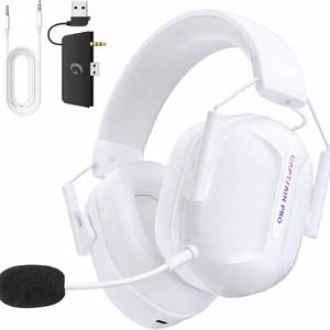 lot 44077 image: RYR Wireless Gaming Headset Full White - Retail $47