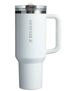 lot 44088 image: STANLEY Quencher ProTour Flip Straw Tumbler with Leakproof Lid 40 oz  Built-In Straw and Handle  Cup Holder Compatible for Travel  Insulated Stainless Steel Cup  BPA-Free  Frost - Retail $48