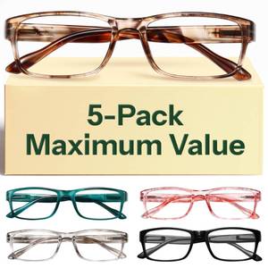 lot 44117 image: Gaoye 1.5 Professional Reading Glasses for All Day - Computer Readers with Blue Light Protection - Value Pack - Retail $4