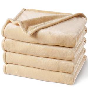 lot 48902 image: PHF Ultra Soft Fleece Blanket King Size, No Shed No Pilling Luxury Plush Cozy 300GSM Lightweight Blanket for Bed, Couch, Chair, Sofa Suitable for All Season, 108 x 90, Yellow - Retail $131