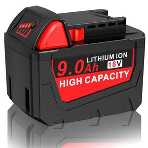 lot 48911 image: Cukect 9.0Ah 18V Replacement for Milwaukee MK-18 Battery Lithium Battery Compatible with MK-18 MK-18B 18V 48-11-1840 48-11-1850 48-11-1828 48-11-1820 Cordless Power Tools - Retail $35