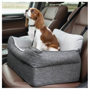 lot 48916 image: Avont Dog Car Booster Seat for SmallMedium Dogs Under 30 lbs, Elevated Puppy Carseat, Front Seat Pet Car Bed -Grey - Retail $50