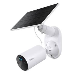 lot 48919 image: Tapo SolarCam 1080p Security Camera Wireless Outdoor- Battery Power with Solar, Person Detection, Subscription-Free Local Storage or Optional Cloud, Works with Alexa & Google Assistant, C402 KIT - Retail $48