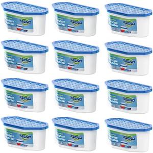 lot 48929 image: Ksend Moisture Absorbers, 12 Pack, Compact Dehumidifier for Closet, Efficient Humidity Absorber Boxes, Moisture Absorber for Closet, Odor Eliminator with Fragrance Free, Blue, 6.4oz, 300ml - Retail $30