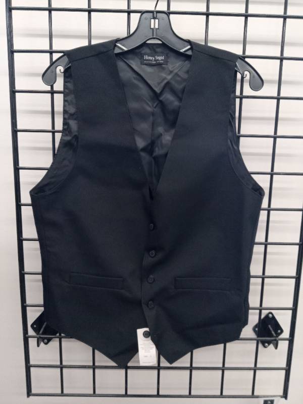 lot 66557 image: APPEARS NEW - Henry Segal Black Dress Vest Size Small
