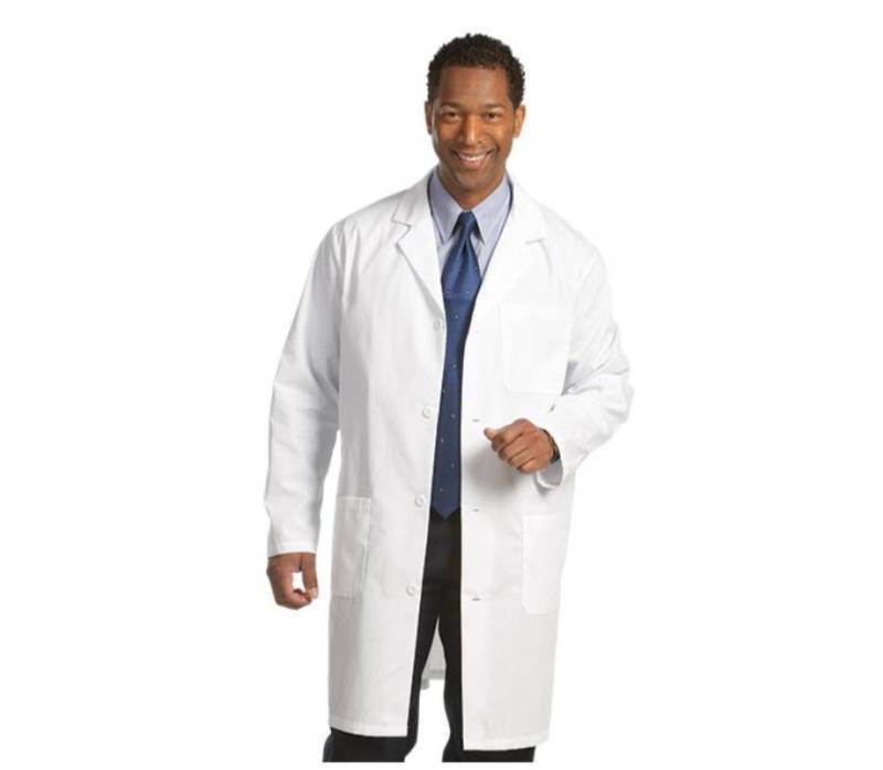 lot 67927 image: APPEARS NEW - Fashion Seal Healthcare White Medical Lab Coat Style 499 (Size 36) 2 Pack