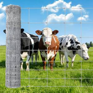 lot 101560 image: Garvee Cattle Fence 4 ft x 164 ft, Heavy Duty Galvanized Wire Fencing for Deer, Goat, Hog, Sheep, Heavy Zinc Coating Farm Wire Fence for Livestock & Yard Protection