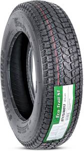 lot 101586 image: eCustomrim ST17580D13 DEEP TREAD Trailer Tire Bias Ply Load C 1360 Lbs. 17580 D 13