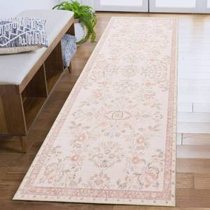 lot 201441 image: MUJOO Washable Runner Rug for Kitchen Hallways,2x6 Runner Rug Non Slip,Floral Carpet Runner for Bathroom Bedroom Laundry Floor,Long Mat Boho Indoor Vintage Low Pile Pink