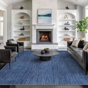 lot 301444 image: Retails for $110 Valenrug Washable Rugs 8x10 - Non Slip 8x10 Area Rugs for Living Room, Stain Resistant Area Rugs for Bedroom, Foldable Machine Washable Area Rug(8x10, Navy)