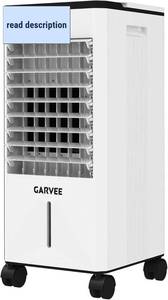 lot 401357 image: Retails for $105 GarveeHome 1.85 GAL Swamp Cooler with Touch & Remote Control, 3 Modes & 3 Speeds, 3-in-1 Evaporative Air Cooler with 90 90  Oscillation, 12H Timer, Portable Air Conditioners for Indoor Outdoor Use