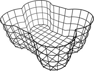 lot 111586 image: OtterPets Metal Dog Toy Basket, Bone Shaped Indestructible Dog Toy Bin, Sturdy Dog Storage Organizer, Pet Toy Basket, 17 (L) x 13 (W) x 7 (H) inches