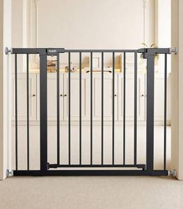 lot 111596 image: 29.5-40.5 Baby Gate for Stairs, Dog Gate for Doorways, Walk Thru Auto Close Metal Baby Safety Gate for The House, Stairs and Doorways, Child Gate Pressure Mounted, Pet Gate for Dog Indoor - Black