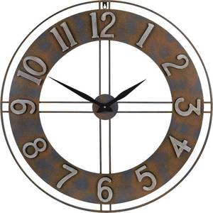 lot 111598 image: 30-Inch Large Metal Decorative Rusty Wall Clock with Arabic Numerals