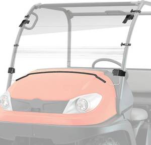lot 111621 image: Retails for $190 KEMIMOTO Upgrade Front Full Windshield Compatible with Kubota RTV 400 RTV 500 RTV 520, Clear PC Window Scratch Resistant Bend-resistant Windowscreen