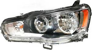 lot 211406 image: Front Headlight, for Mitsubishi Lancer 2008-2017 Halogen Headlights, Left Side Head Lamp Direct Replacement Assembly (Left Driver Side)