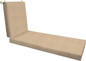 lot 211408 image: Honeycomb Outdoor Chaise Cushion for Patio Furniture, 21 x 70, Essentials Hampton Texture Neutral