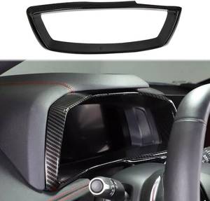 lot 211446 image: crosselec Carbon Fiber Style Interior Center Console Dashboard Instrument Frame Cover Trims for Chevrolet Corvette C8 2020-2025 Decoration Accessories