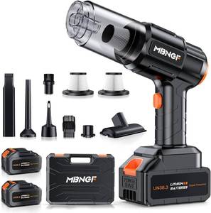 lot 311359 image: MBNGF Car Vacuum Portable Cordless,35000PA High Power Suction & Blower, Handheld Vacuum Cleaner for Car, Home, Desktop, Keyboard,Birthday Gifts for Men Dad Husband(Midnight Black)