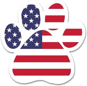 lot 311377 image: GEEKBEAR Pawprint Car Magnet - Colorful, Reflective, Weather-Resistant - 4.7 x 4.7 inch (Original Flag)
