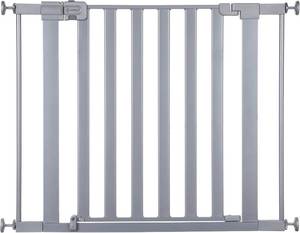 lot 411285 image: Safety 1st Walk Through Baby Gate with Door, Adjustable Pressure Mount Lift, Dog Gates, Fits 29-38 Wide, 1-Pack, Silver